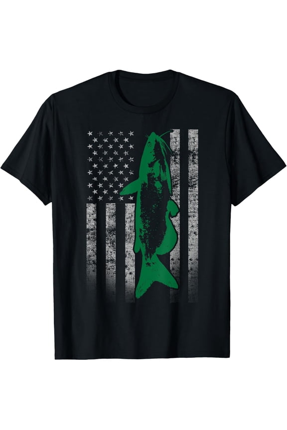 Cool Catfish Shirt - Catfish Flag Tshirt for Catfishermen