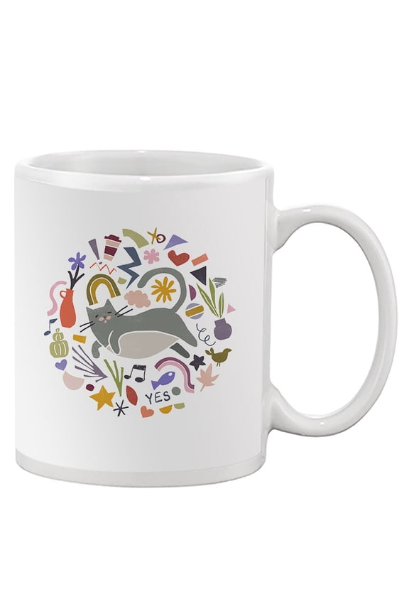 Cool Cats Collection C Mug - June Erica Vess Designs,