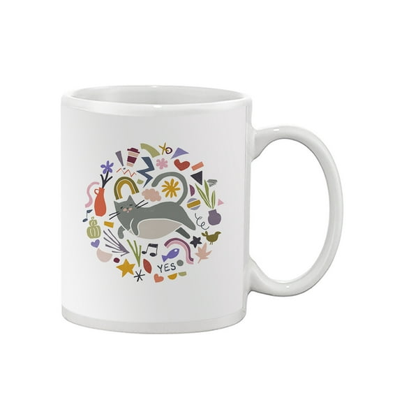 Cool Cats Collection C Mug - June Erica Vess Designs,