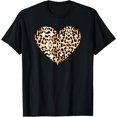 thumbnail image 1 of Cool Cheetah Leopard Print Heart T-Shirt T-Shirt, 1 of 4