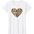 thumbnail image 1 of Cool Cheetah Leopard Print Heart T-Shirt T-Shirt, 1 of 3