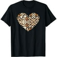 thumbnail image 1 of Cool Cheetah Leopard Print Heart T-Shirt T-Shirt, 1 of 4