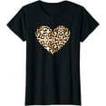 thumbnail image 1 of Cool Cheetah Leopard Print Heart T-Shirt T-Shirt, 1 of 3