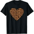 thumbnail image 1 of Cool Cheetah Leopard Print Heart T-Shirt, 1 of 4