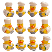 Cool Chef Rubber Ducks 2" Standard Size. 12 Pack