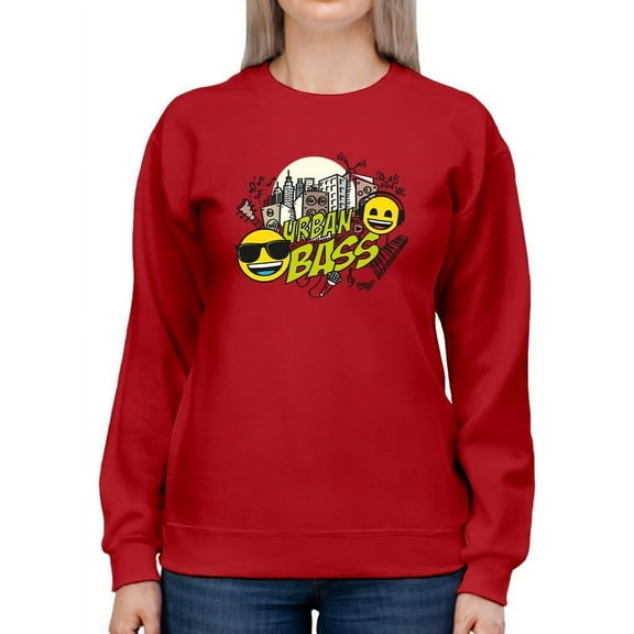 Cool City Urban Bass Trendy Graphic Symbol Women's Sweatshirt