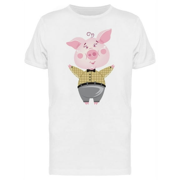 Cool Classic Office Worker Pig T-Shirt Men -Image by Shutterstock, Male 4X-Large