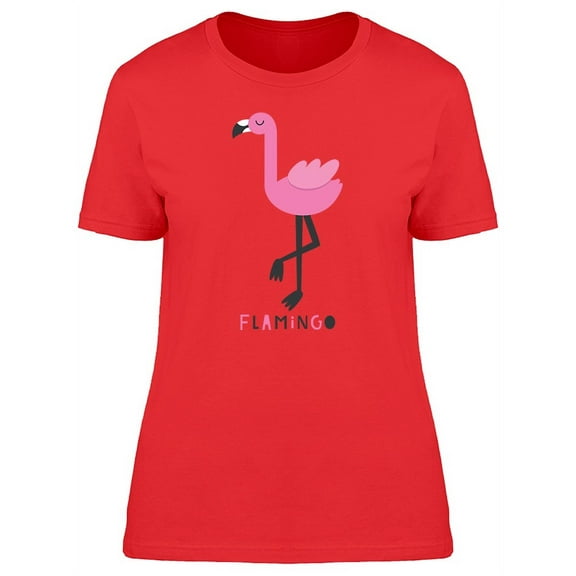 Cool Classy Flamingo Doodle T-Shirt Women -Image by Shutterstock, Female Small