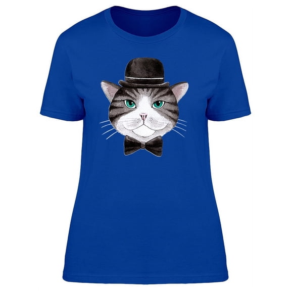 Cool Classy Watercolor Kitten T-Shirt Women -Image by Shutterstock, Female Large