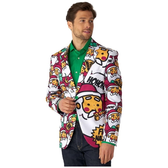 OppoSuits Men's Blazers Cool Claus - US 40 Red
