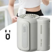 Cool Clip Fan Under Shirt,Portable Cooling Clip Fan,Mini Waist Fan, Rechargeable 3 Speeds Strong Airflow Wearable Personal Clip Fan (White)