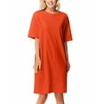 thumbnail image 1 of Cool Clothing Women's Soft Cotton Sleepshirt, Orange, 1 of 4