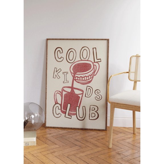 Cool Club Affirmation Decorative Wall Wall Decor Unframed Paper Print