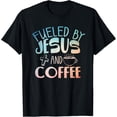 thumbnail image 1 of Cool Coffee & Jesus Art For Men Women Christian Coffee Lover T-Shirt, 1 of 4