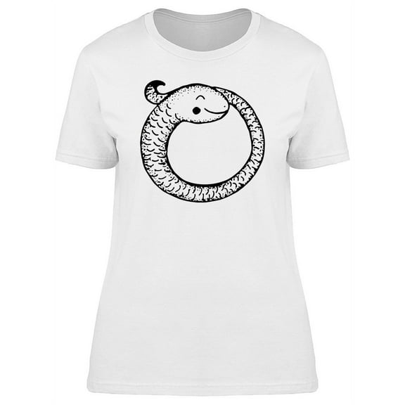 Cool Coiled Snake Doodle T-Shirt Women -Image by Shutterstock, Female Medium