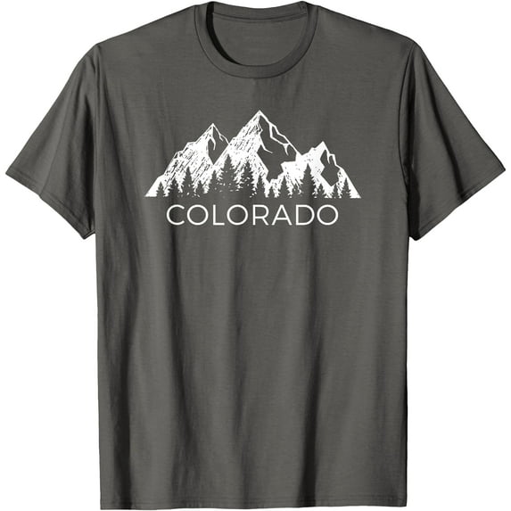 Cool Colorado Rocky Mountains Softstyle Unisex T-Shirt,Charcoal Color,Size 3XL