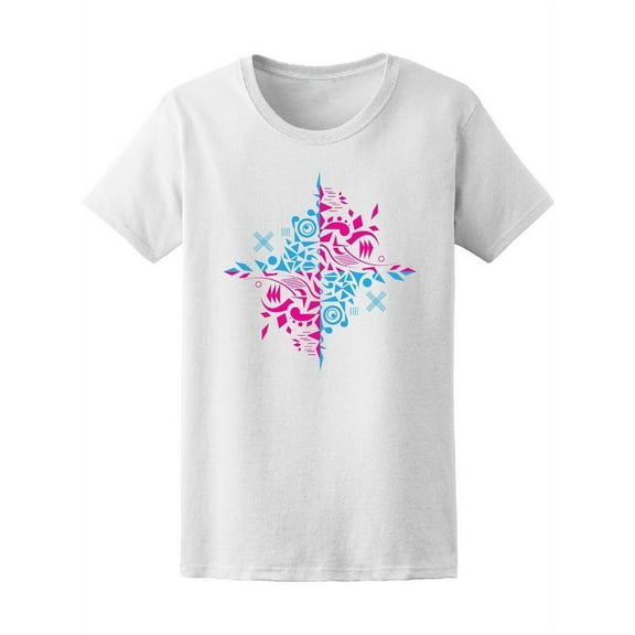 Cool Colorful Abstract Star T-Shirt Women -Image by Shutterstock, Female XX-Large