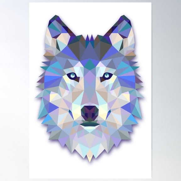 Cool Colorful Wolf Poster Wall Art, Modern Wall Decor For Living Room Bedroom, 12x18 UNFRAMED