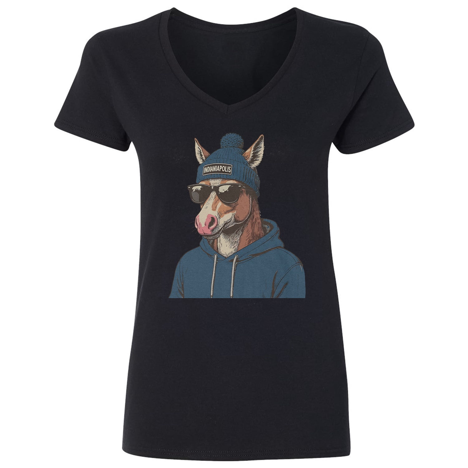 Curated visual reference: Indianapolis Style Office Decor With Fish Reference: Cool Colt Support Indianapolis Design Sports Fans Ladies V Neck