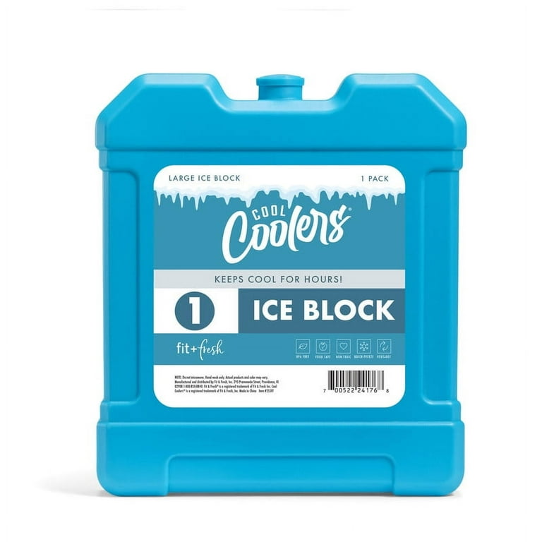Cool Coolers by Fit Fresh, XL Cooler Ice Blocks, Large Ice Packs