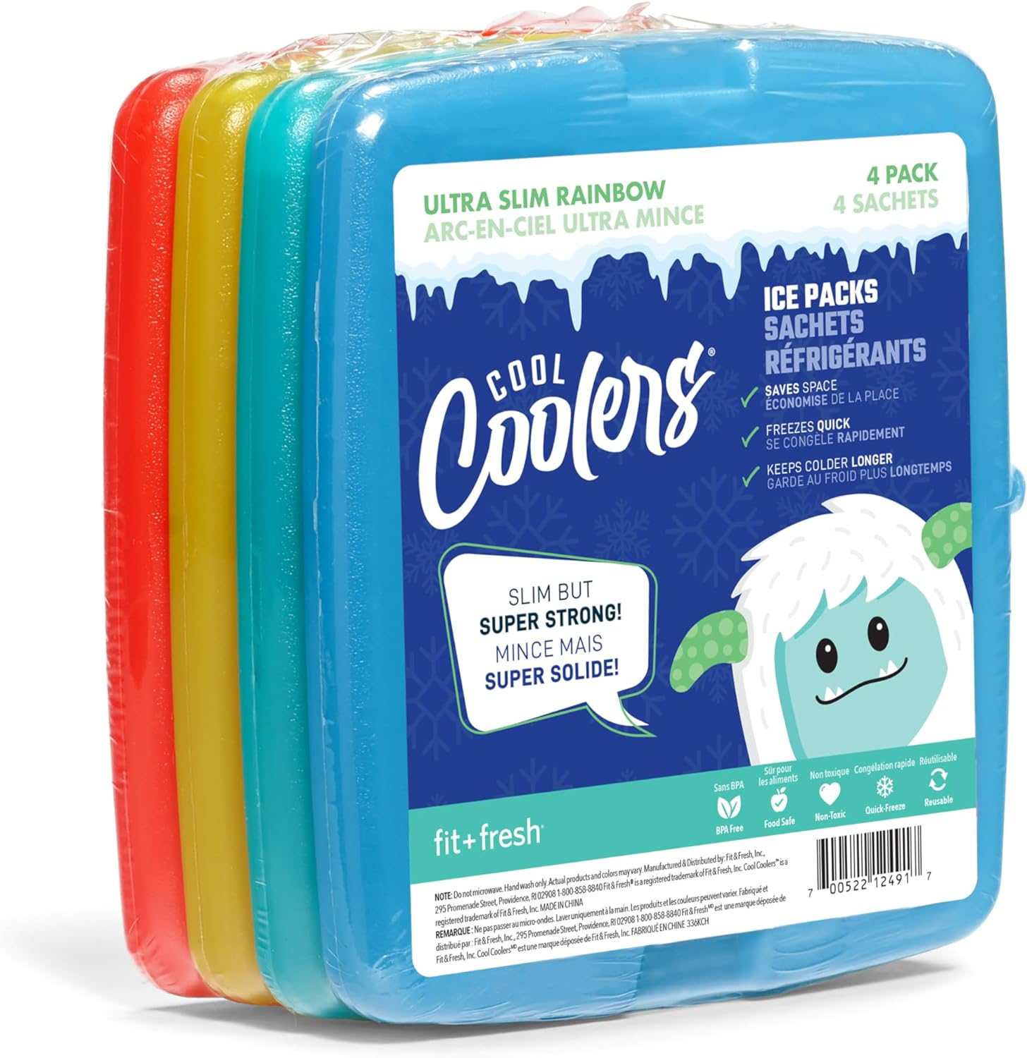 Yumbox Reusable Soft Gel Ice Packs For Lunch Boxes - Sweatproof Kids Lunchbox Cooler Packs (Set Of 2, 6.5" X 7.5")