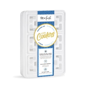 Cool Coolers by Fit + Fresh Slim XL Fashion Ice Packs, Reusable, 2-Pack, White