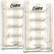 Cool Coolers by Fit + Fresh XL Soft Ice Packs for Lunch Bags & Coolers, Pina Colada Stripe, 2pk
