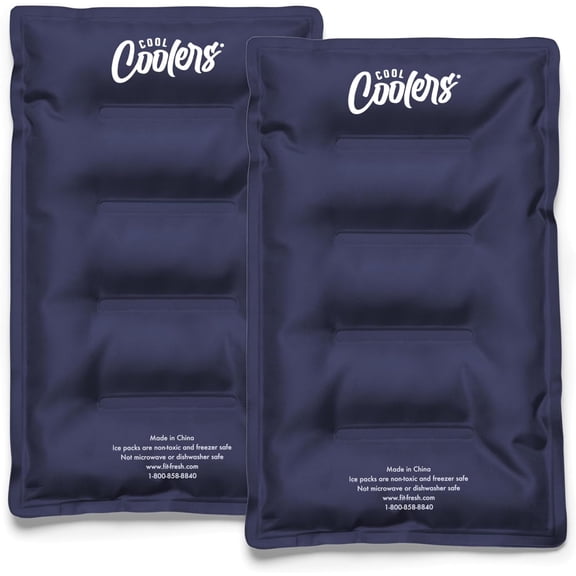 Cool Coolers by XL Soft Ice Packs for Coolers & Lunch Bags, 2pk