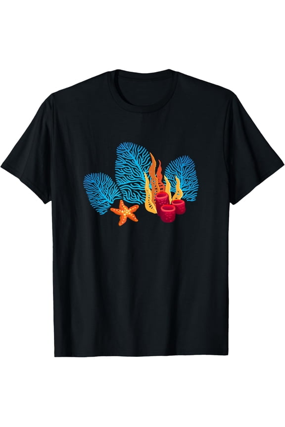 Cool Coral Reef Aquarium Graphic Gift For Men Women Kids T-Shirt