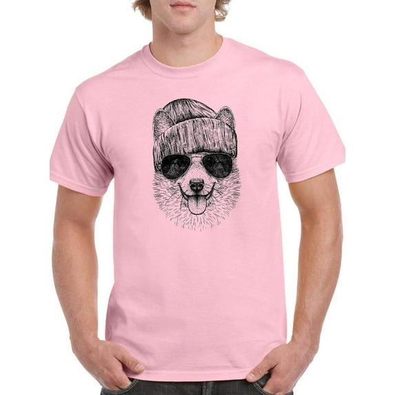 Cool Corgi Portrait T-Shirt Men -Image by Shutterstock, Male Large