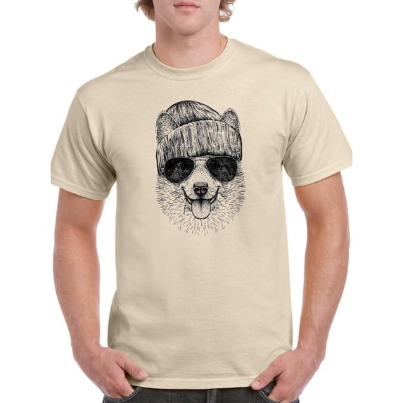 Cool Corgi Portrait T-Shirt Men -Image by Shutterstock, Male Small