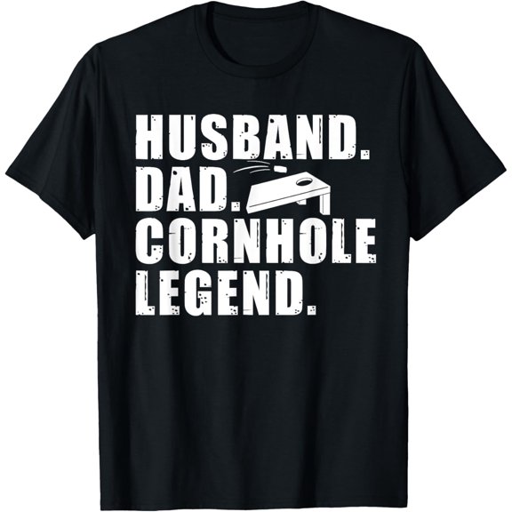 Cool Cornhole Art For Men Husband Dad Corn Hole Legend Sport T-Shirt