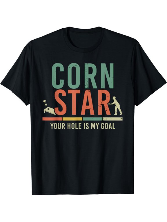 Cool Cornhole Art Men Women Corn Hole Bag Toss Tournament T-Shirt