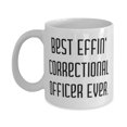 thumbnail image 1 of Cool Correctional officer Gifts, Best Effin' Correctional Officer, Unique Birthday 11oz Mug For Colleagues From Colleagues, 1 of 6