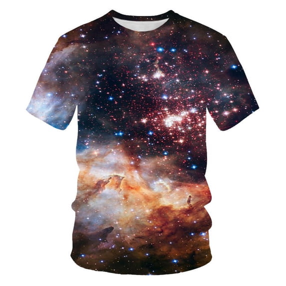 Cool Cosmic Starry Sky 3D Digital Printing Graphic Printing Men for T-Shirt