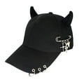 thumbnail image 1 of Cool Cotton Baseball Hat With Metal Rings Detail Adjustable Hip Hop Caps For Fashion Youth Trendy Accessory, 1 of 8