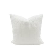 Cool Cotton White Waffle Euro Pillow 26x26 Pillow Cover / White