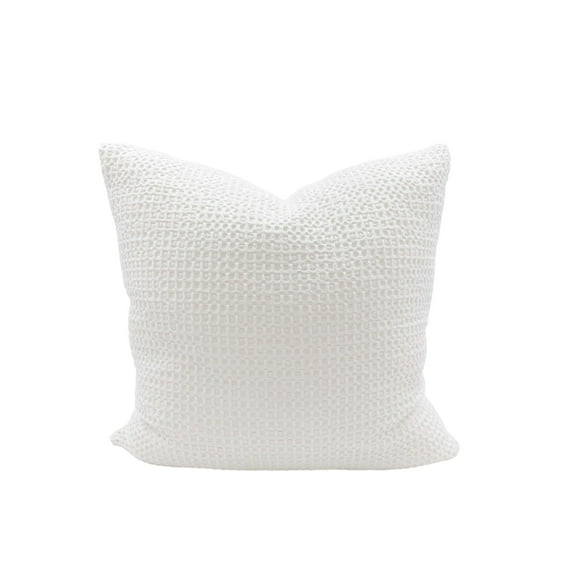 Cool Cotton White Waffle Euro Pillow 26x26 Pillow Cover / White