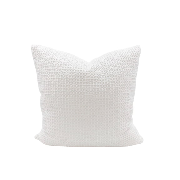 Cool Cotton White Waffle Weave Pillow 20x20 20x20 / White / Pillow Cover
