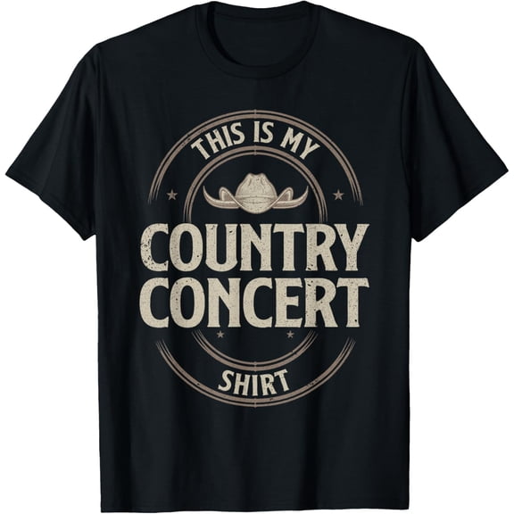 Cool Country Concert Art For Men Women Country Music Lover T-Shirt men and women can wear, black, white, gifts
