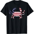 thumbnail image 1 of Cool Crab For Men Women Fourth July Flag Patriotic Crabbing T-Shirt, 1 of 4