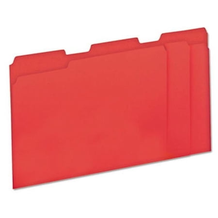 Cool Crafts Letter 1/3 Cut Colored File Folders, Red, 100 Count
