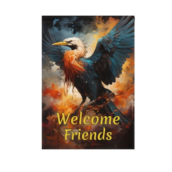 Cool Crane Garden Flag House Banner 12" x 18" Double Sided Outdoor Yard Decoration