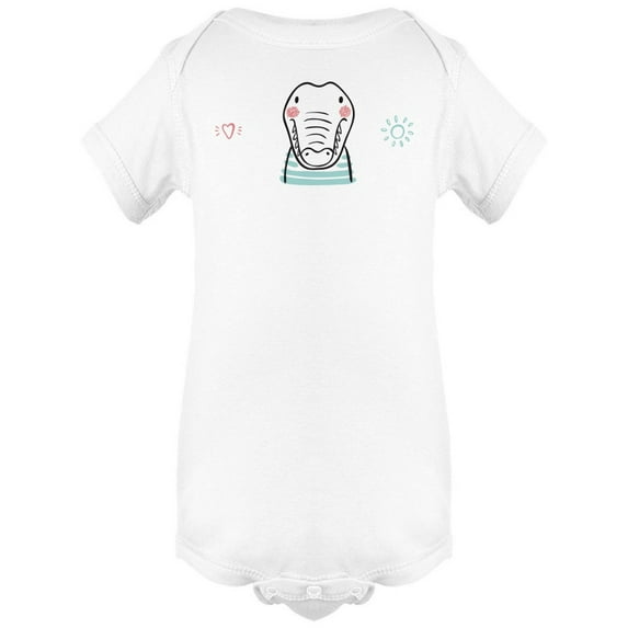 Cool Crocodile Head Design Bodysuit Infant -Image by Shutterstock, 6 Months