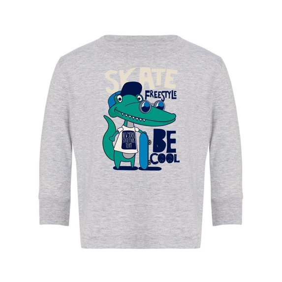 Cool Crocodile Skater Long Sleeve Toddler -Image by Shutterstock, 3 Toddler