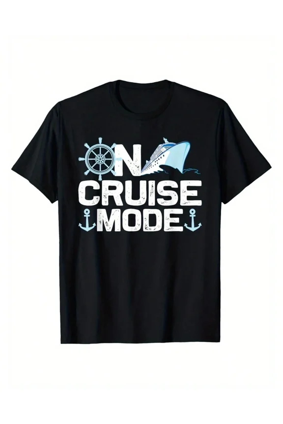 Cool Cruising For Men Women Mode Cruise Vacation Trip T-Shirt, Suitable For Mens & Womens Outdoor T-Shirt, 100%Cotton, S-XXXL