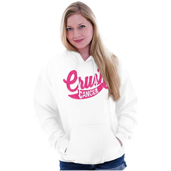 Cool Crush Breast Cancer Awareness Women Plus Size Graphic Pullover Hoodie Brisco Brands 2X