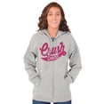 thumbnail image 1 of Cool Crush Breast Cancer Awareness Womens Plus Size Graphic Zipper Hoodie Brisco Brands 2X, 1 of 5