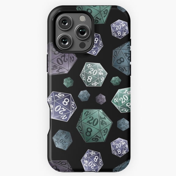 Cool D20 Dice Gamer RPG DnD Phone Case for iPhone 16 15 14 13 12 11 Pro Max