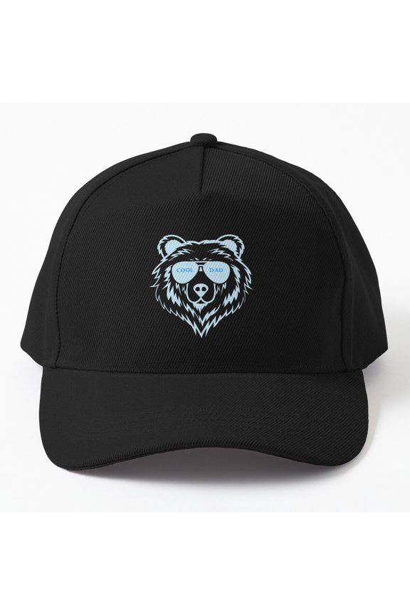Cool Dad Papa Bear Baseball Cap, Father Family Animal Character Graphic Design, Classic Hat